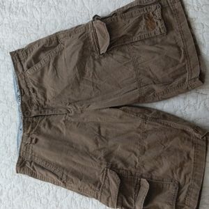 Canterbury Zealand Cargo Shorts Mens 32, Tan, Zip Fly